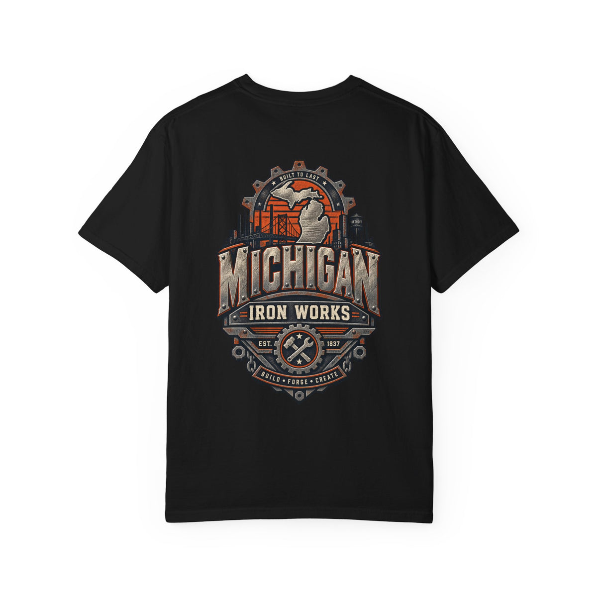 Michigan Iron Works Unisex Comfort Color 1717 Streetwear Graphic Tee