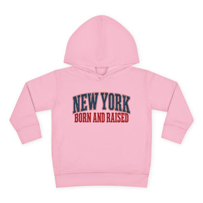 New York Born and Raised Old-School Americana Unisex Toddler Pullover Fleece Hoodie Graphic