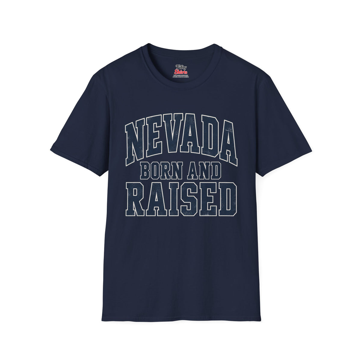 Nevada Born and Raised Unisex Softstyle T Shirt State Name Graphic Tee