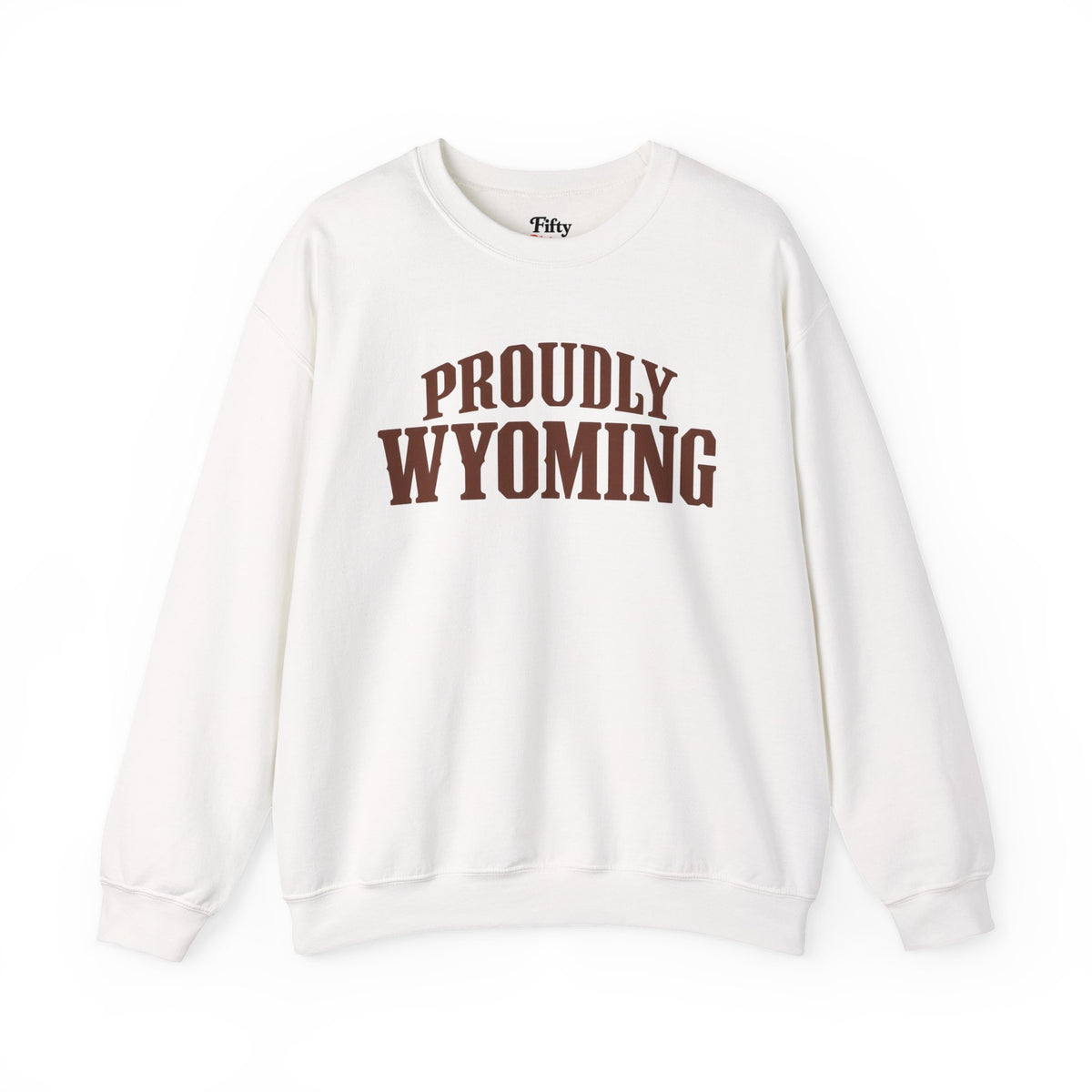 Proudly Wyoming Unisex Crewneck Sweatshirt State Name Graphic