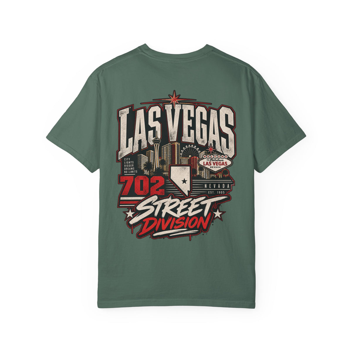 Nevada Las Vegas Street Division Unisex Comfort Color 1717 Streetwear Graphic Tee