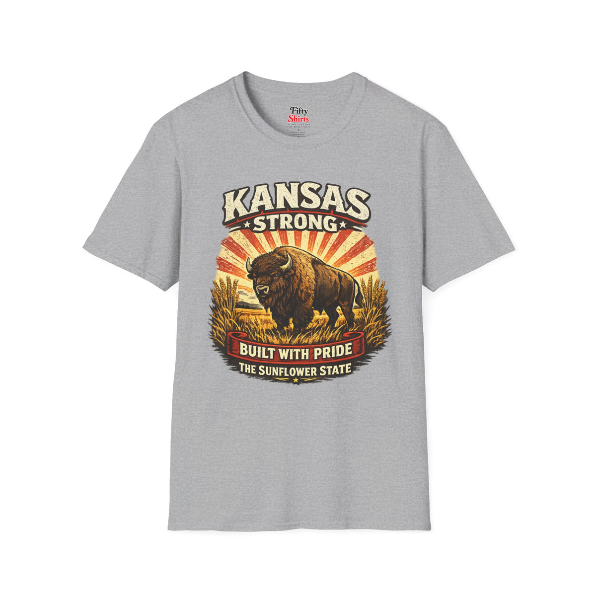 Kansas Strong Unisex Softstyle T Shirt State Pride Graphic Tee Collections FS03