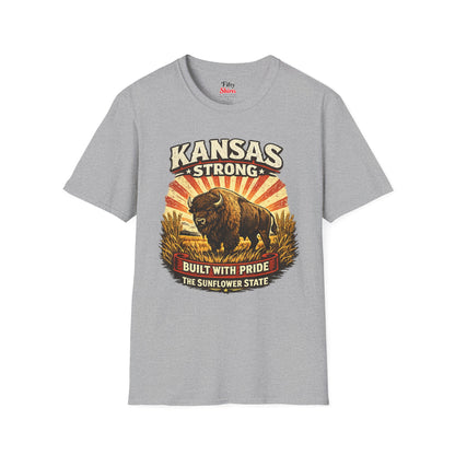 Kansas Strong Unisex Softstyle T Shirt State Pride Graphic Tee Collections FS03