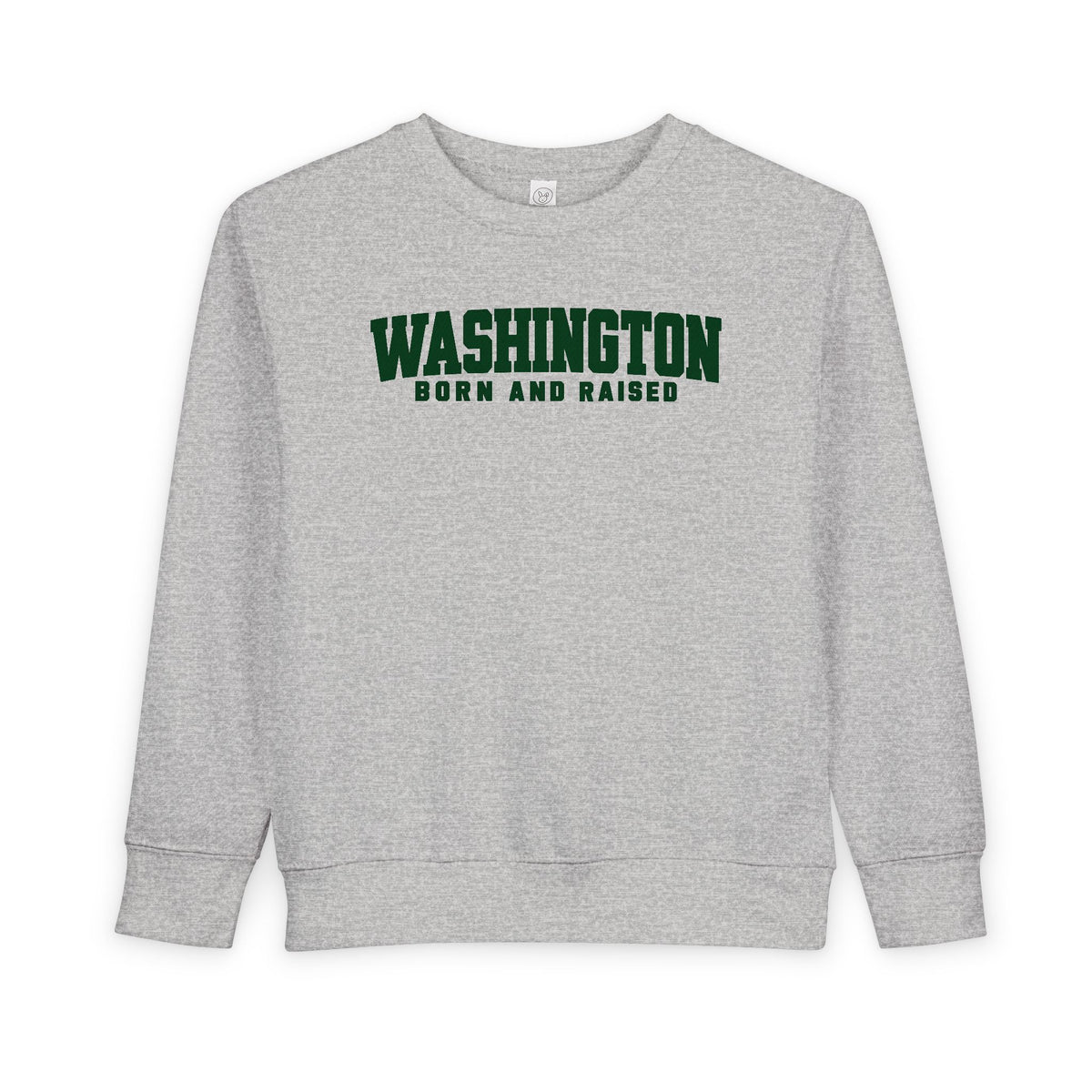 Washington Born and Raised Minimal Modern Unisex Toddler Sweatshirt