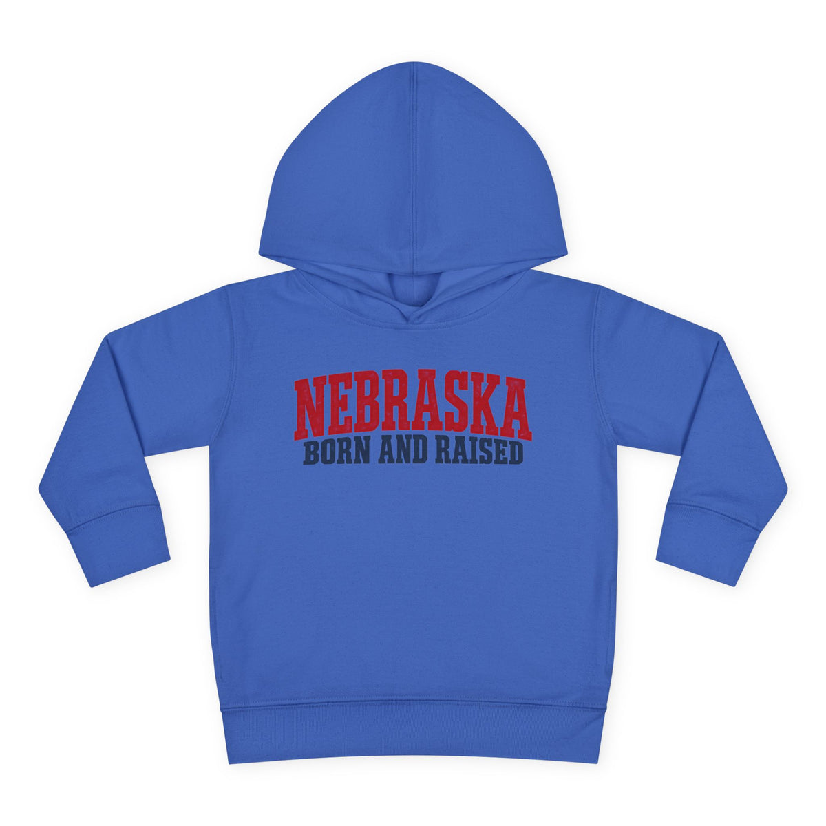 Nebraska Born and Raised Rugged Workwear Unisex Toddler Pullover Fleece Hoodie