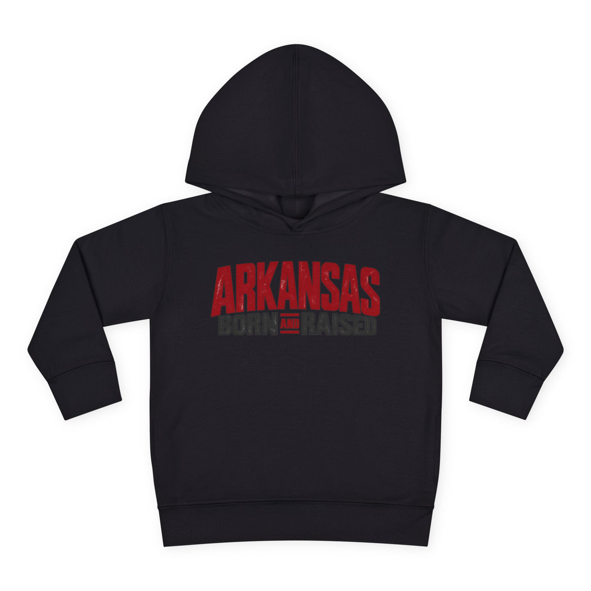 Arkansas Born and Raised Modern Streetwear Unisex Toddler Pullover Fleece Hoodie