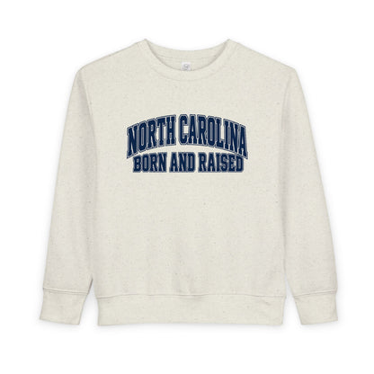 North Carolina Born and Raised Old-School Sportswear Unisex Toddler Sweatshirt