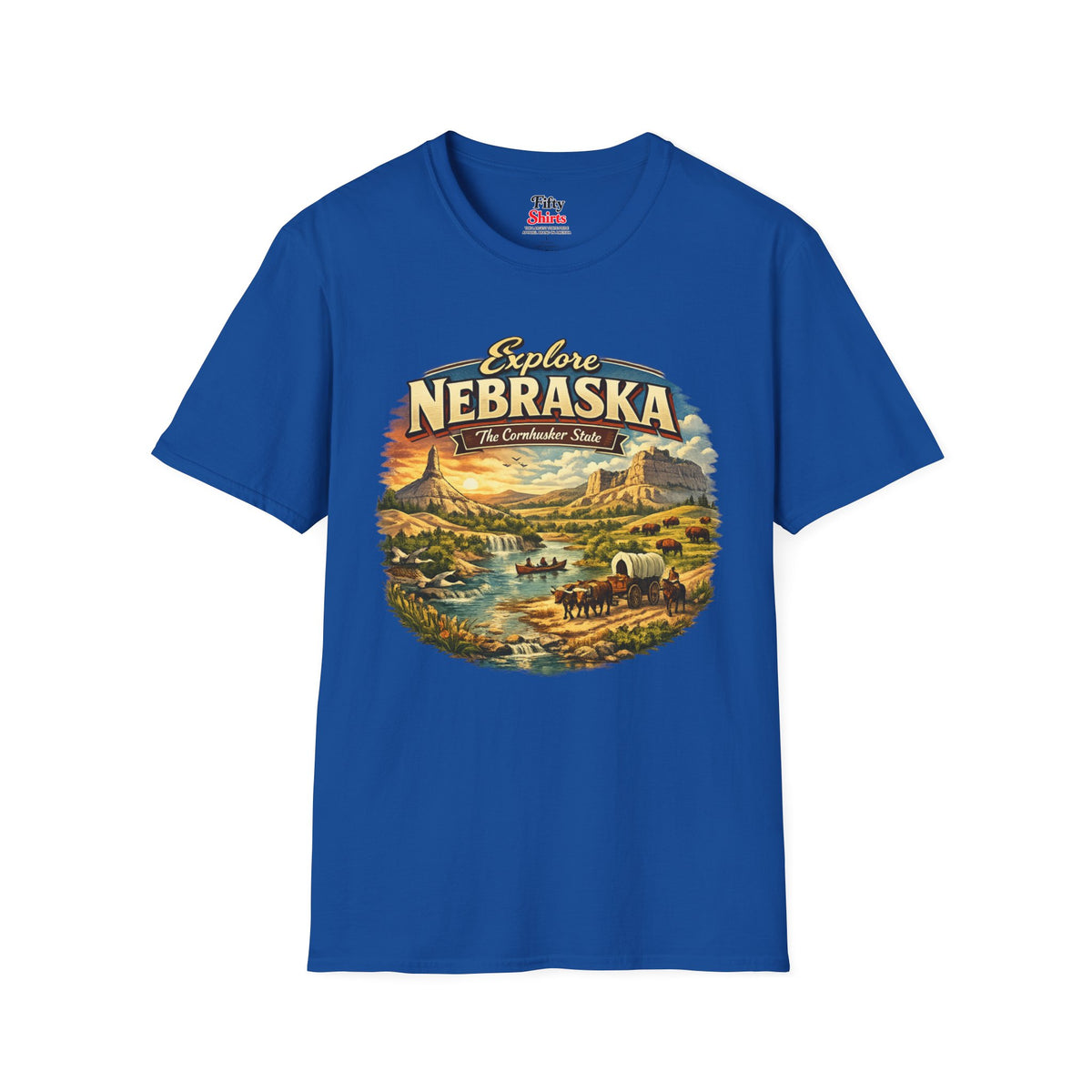 Explore Nebraska Unisex Softstyle T Shirt State Pride Graphic Tee Collections FS03