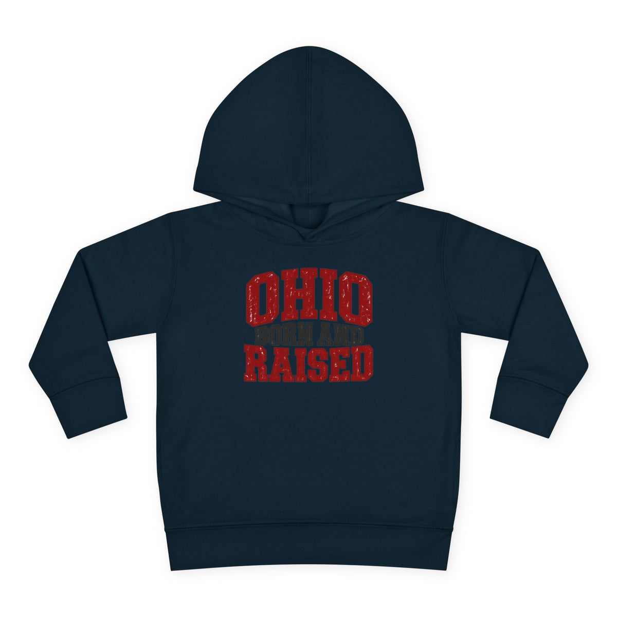 Ohio Born and Raised Midwest Heritage Unisex Toddler Pullover Fleece Hoodie