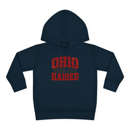 Ohio Born and Raised Midwest Heritage Unisex Toddler Pullover Fleece Hoodie