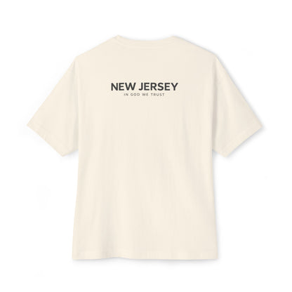 New Jersey All State In God We Trust Unisex Casual Oversized Boxy Tee
