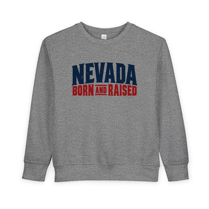 Nevada Born and Raised Modern Streetwear Unisex Toddler Sweatshirt