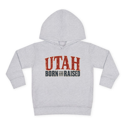Utah Born and Raised Premium Heritage Unisex Toddler Pullover Fleece Hoodie