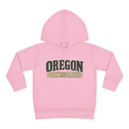 Oregon Born and Raised Rustic Pacific Northwest Unisex Toddler Pullover Fleece Hoodie