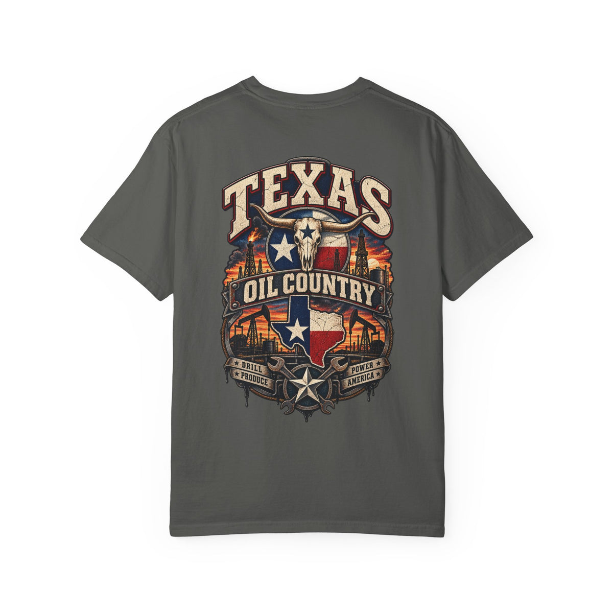 Texas Oil Country Unisex Comfort Color 1717 Streetwear Graphic Tee