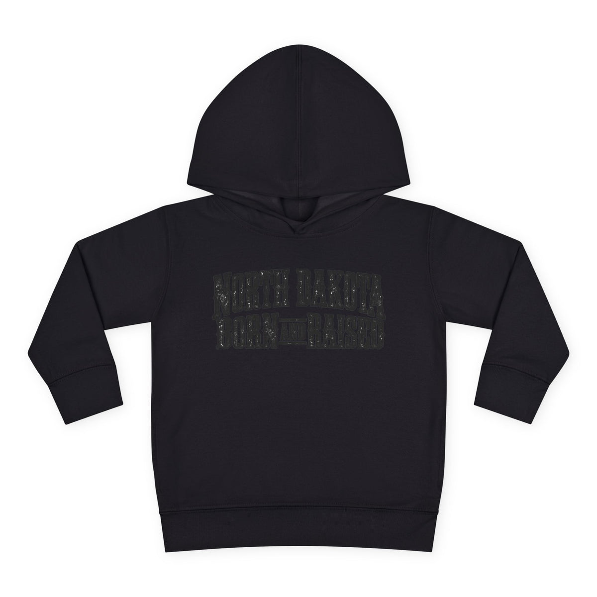 North Dakota Born and Raised Rugged Prairie Heritage Unisex Toddler Pullover Fleece Hoodie