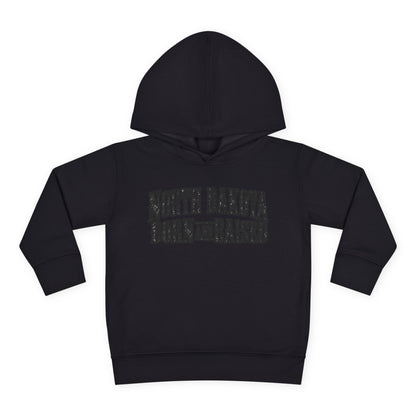 North Dakota Born and Raised Rugged Prairie Heritage Unisex Toddler Pullover Fleece Hoodie