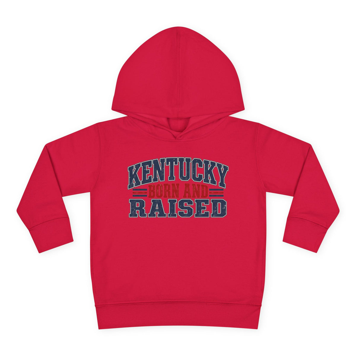 Kentucky Born and Raised Southern Heritage Unisex Toddler Pullover Fleece Hoodie
