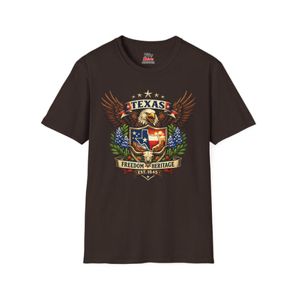 Texas American Eagle Design Unisex Softstyle T Shirt State Pride Graphic Tee Collections FS03
