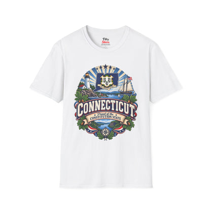 Connecticut State Pride Unisex Softstyle T Shirt State Pride Graphic Tee Collections FS03