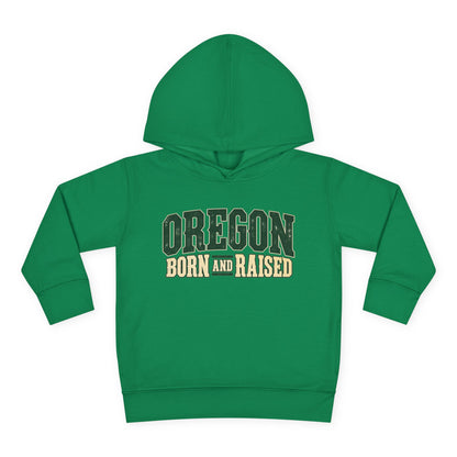 Oregon Born and Raised Pacific Northwest Americana Unisex Toddler Pullover Fleece Hoodie