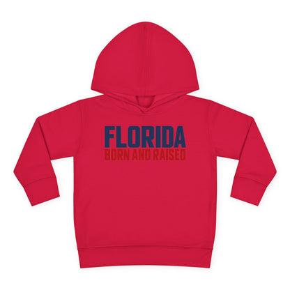 Florida Born and Raised Minimal Luxury Unisex Toddler Pullover Fleece Hoodie