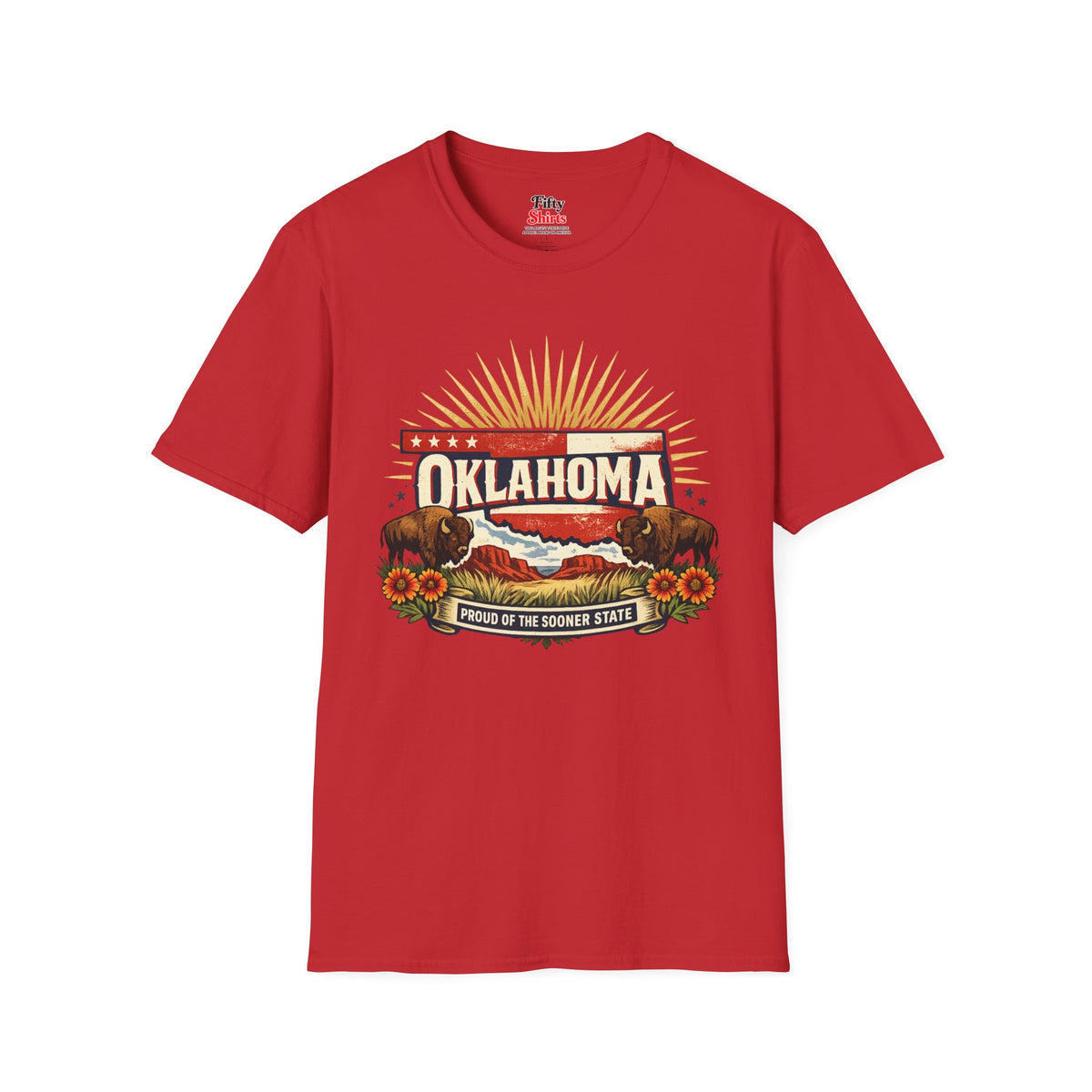 Oklahoma State Pride Unisex Softstyle T Shirt State Pride Graphic Tee Collections FS03