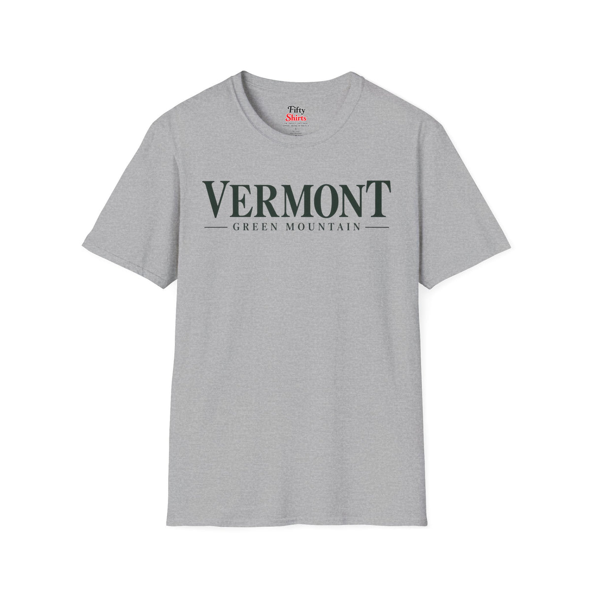 Vermont Green Mountain Unisex Softstyle T Shirt State Name Graphic Tee
