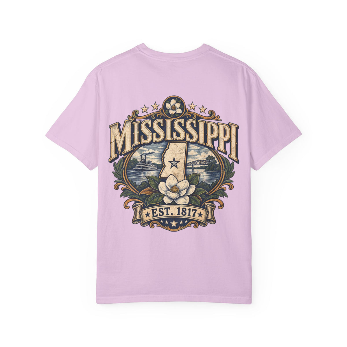 Mississippi Established 1817 Unisex Comfort Color 1717 Streetwear Graphic Tee