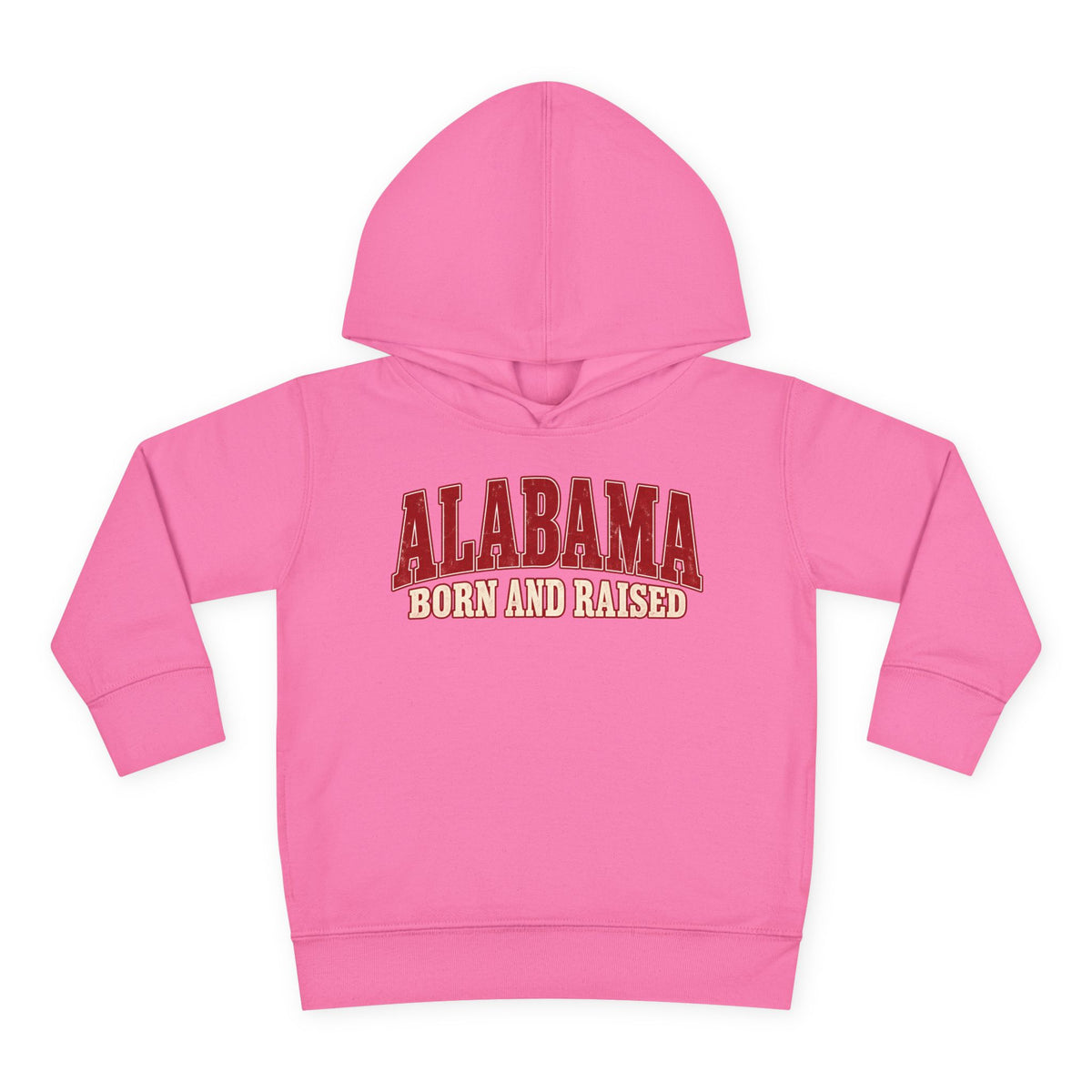 Alabama Born and Raised Classic Southern Heritage Unisex Toddler Pullover Fleece Hoodie