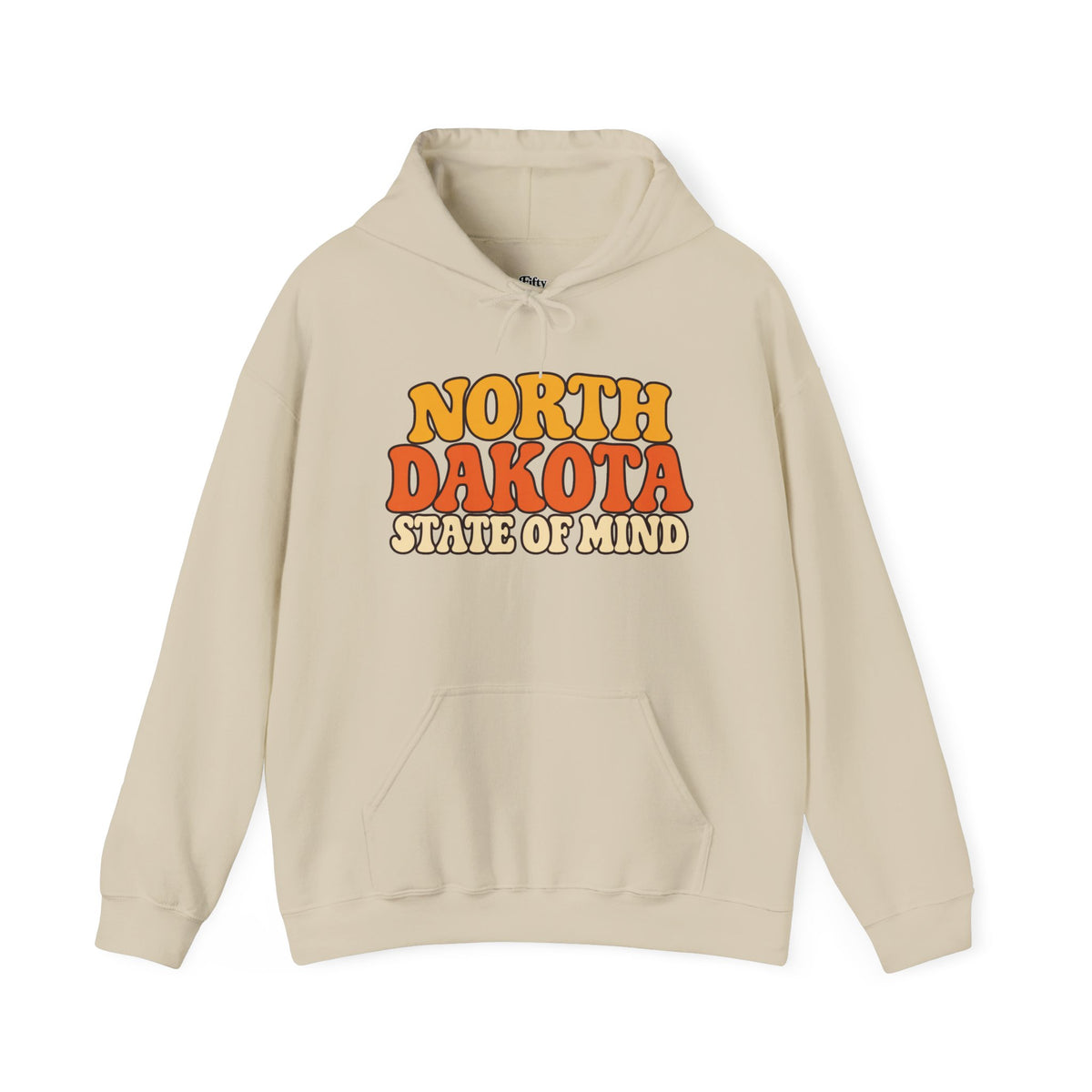 North Dakota State Of Mind Unisex Hoodie State Name Graphic