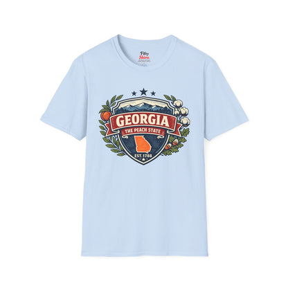 Georgia Heritage Badge Unisex Softstyle T Shirt State Pride Graphic Tee Collections FS03