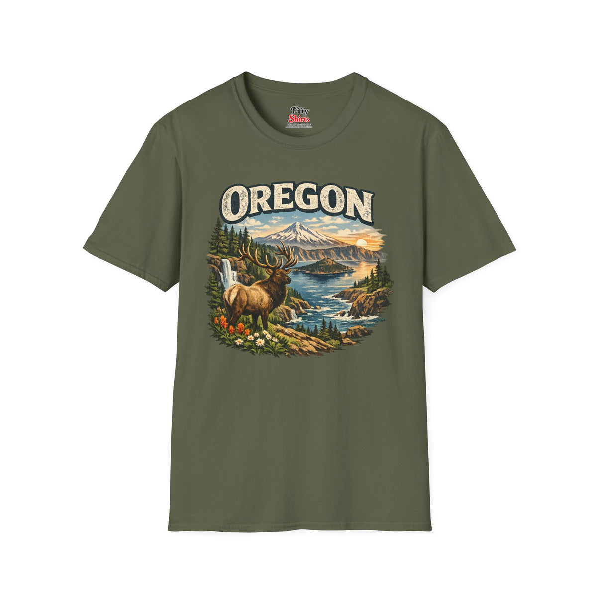Oregon Wildlife Unisex Softstyle T Shirt State Pride Graphic Tee Collections FS03