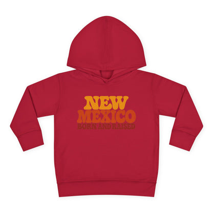 New Mexico Born and Raised 1970s Retro Unisex Toddler Pullover Fleece Hoodie