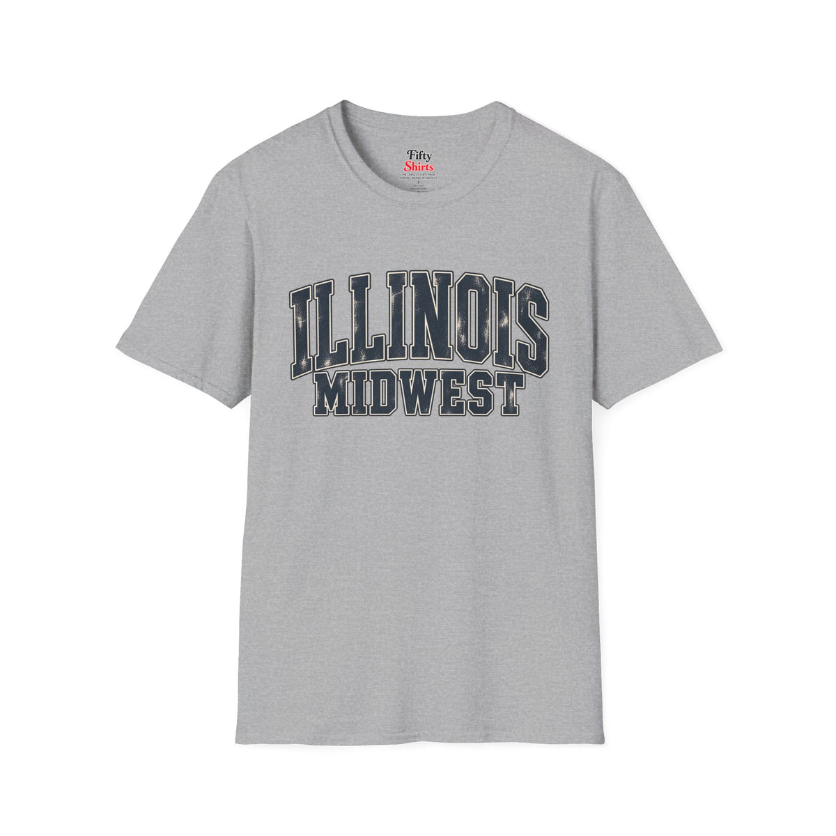 Illinois Midwest Unisex Softstyle T Shirt State Name Graphic Tee