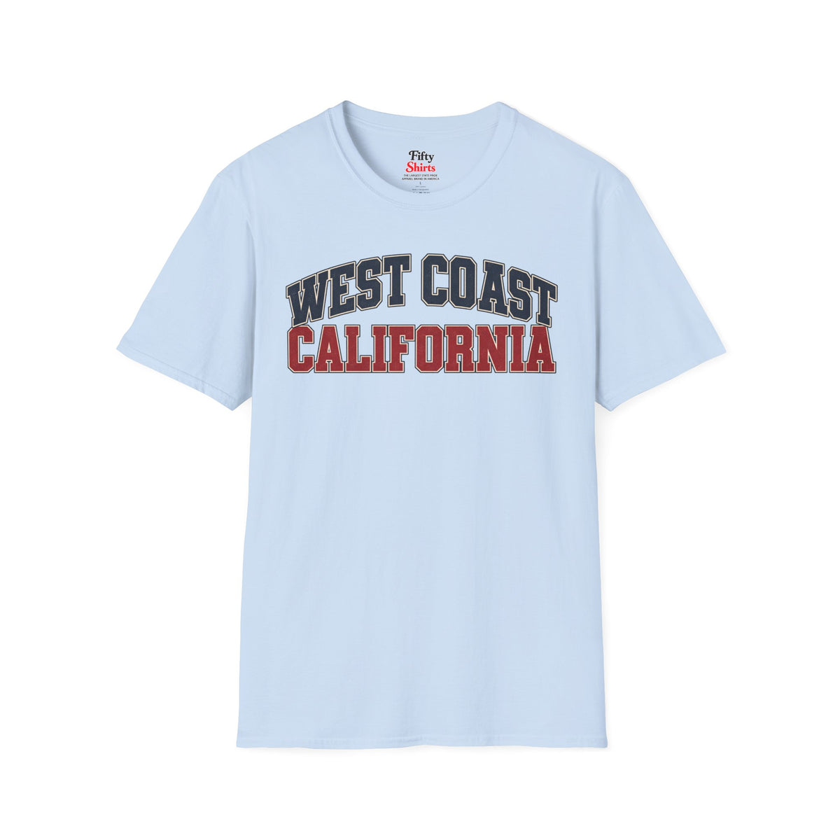West Coast California Unisex Softstyle T Shirt State Name Graphic Tee