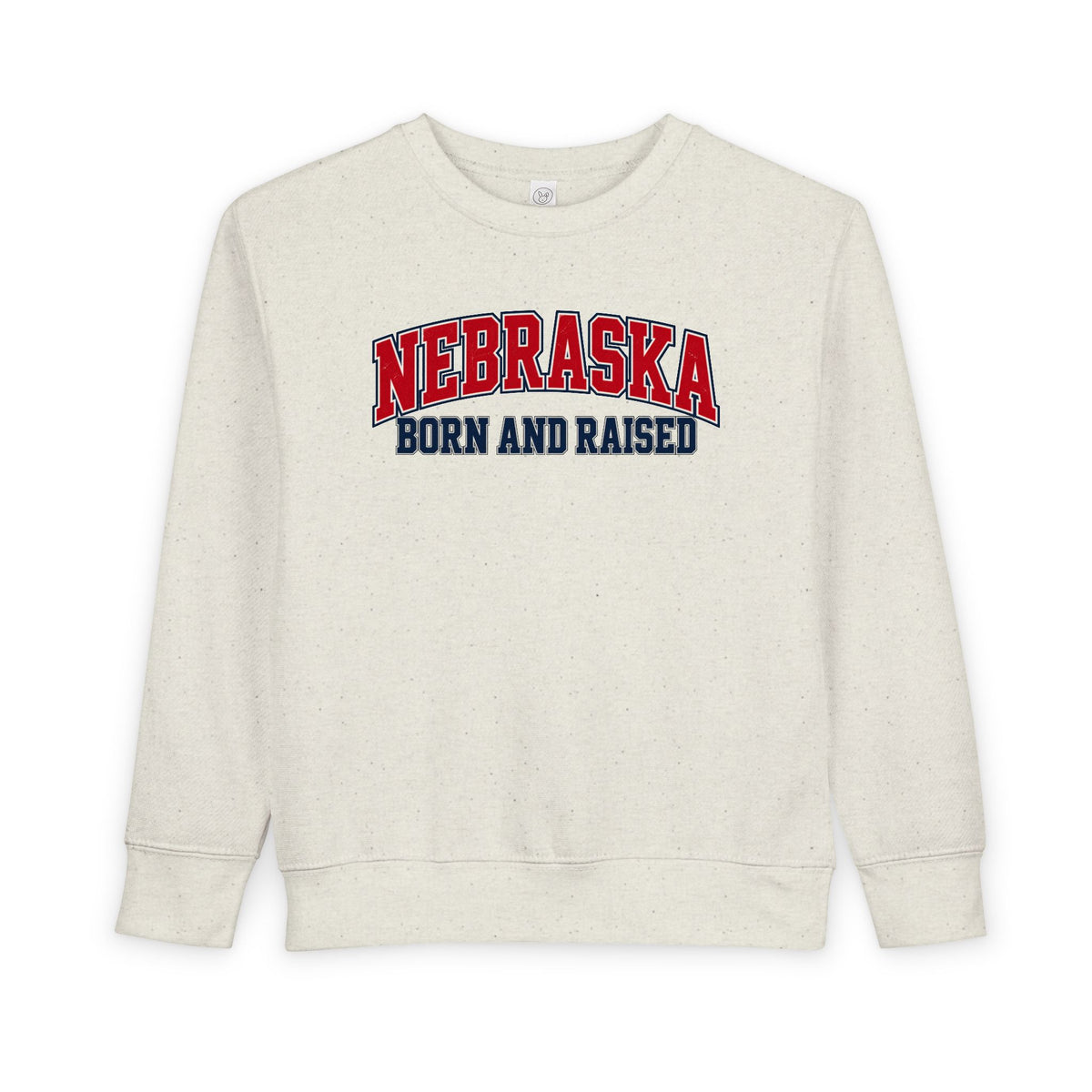 Nebraska Born and Raised Premium Collegiate Unisex Toddler Sweatshirt Graphic