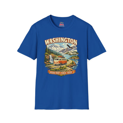 Washington Roadtrip Unisex Softstyle T Shirt State Pride Graphic Tee Collections FS03