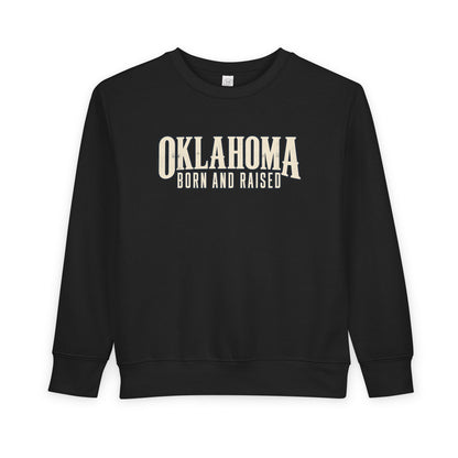 Oklahoma Born and Raised Premium Heritage Unisex Toddler Sweatshirt