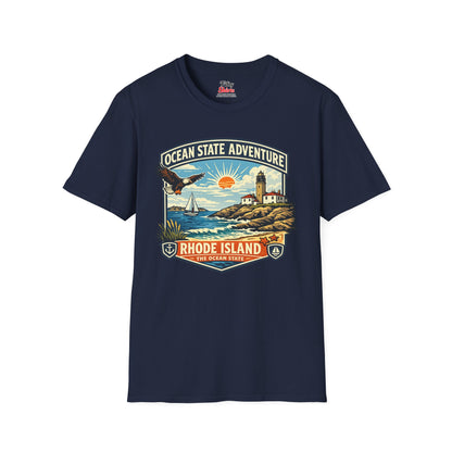 Rhode Island Ocean State Adventure Unisex Softstyle T Shirt State Pride Graphic Tee Collections FS03