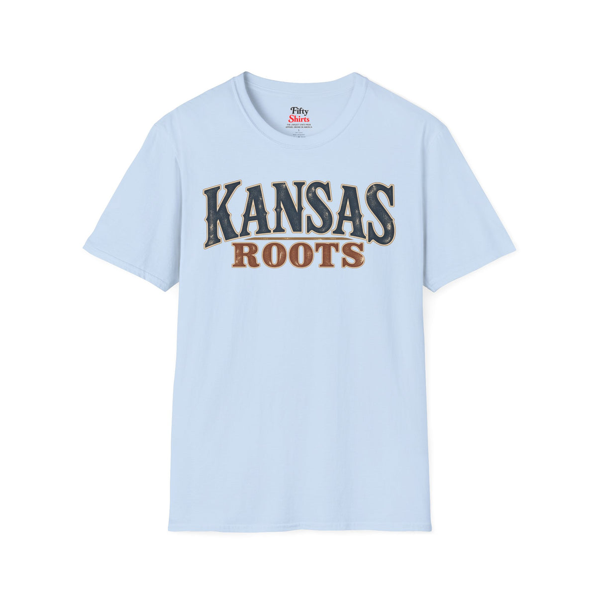 Kansas Roots Unisex Softstyle T Shirt State Name Graphic Tee
