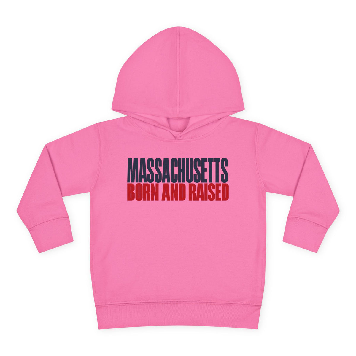 Massachusetts Born and Raised Modern Streetwear Unisex Toddler Pullover Fleece Hoodie