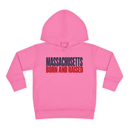 Massachusetts Born and Raised Modern Streetwear Unisex Toddler Pullover Fleece Hoodie