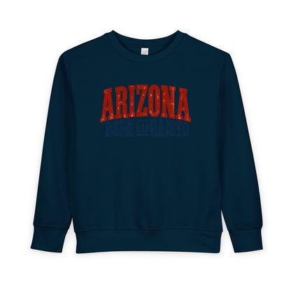 Arizona Born and Raised Classic Souvenir Unisex Toddler Sweatshirt