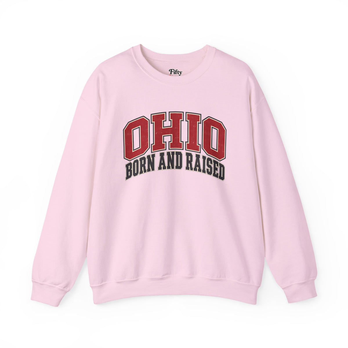 Ohio Born and Raised Old-School Athletic Unisex Sweatshirt Graphic