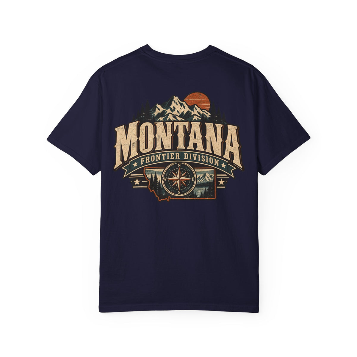 Montana Frontier Division Unisex Comfort Color 1717 Streetwear Graphic Tee