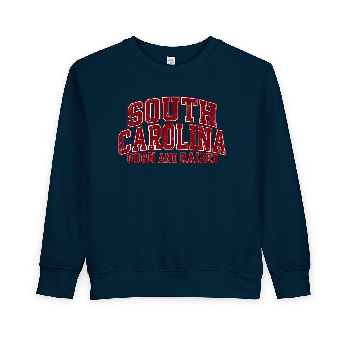 South Carolina Born and Raised Vintage Collegiate Unisex Toddler Sweatshirt