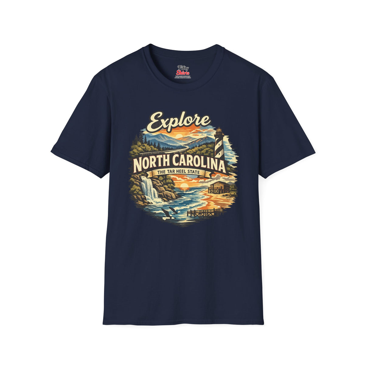 Explore North Carolina Unisex Softstyle T Shirt State Pride Graphic Tee Collections FS03