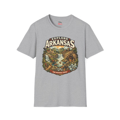Explore Arkansas Unisex Softstyle T Shirt State Pride Graphic Tee Collections FS03