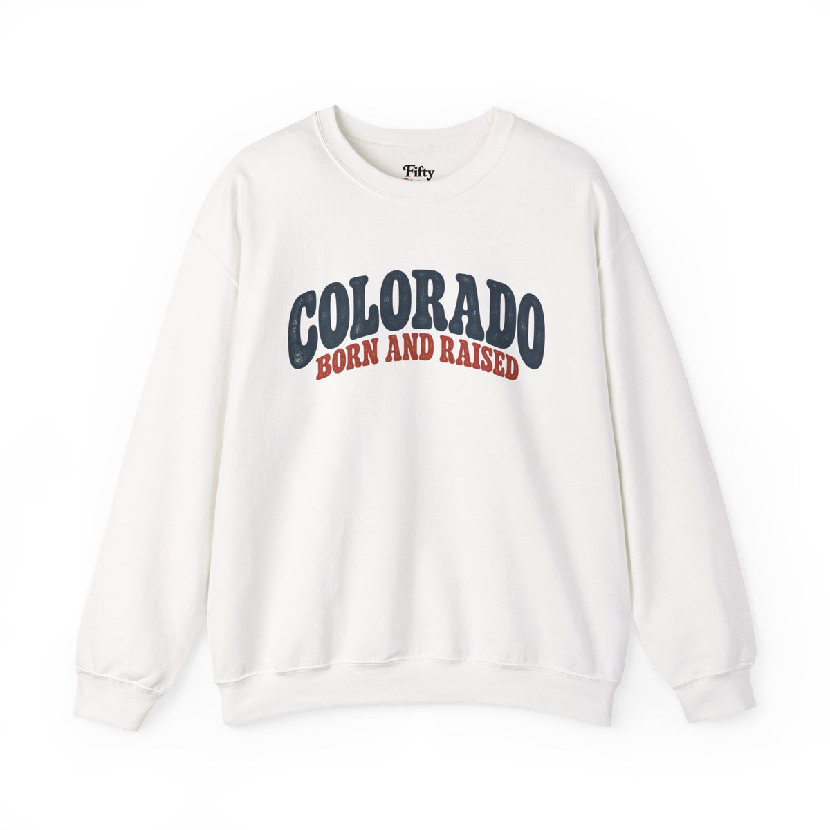 Colorado Born and Raised Retro 1970s Unisex Sweatshirt Graphic